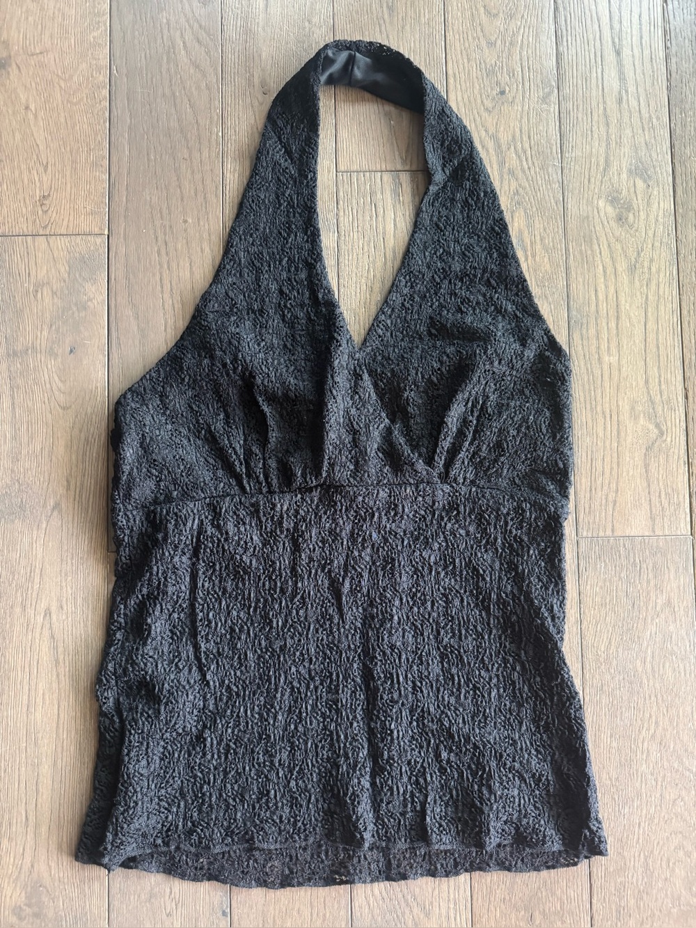 Black Halter One-Piece Top